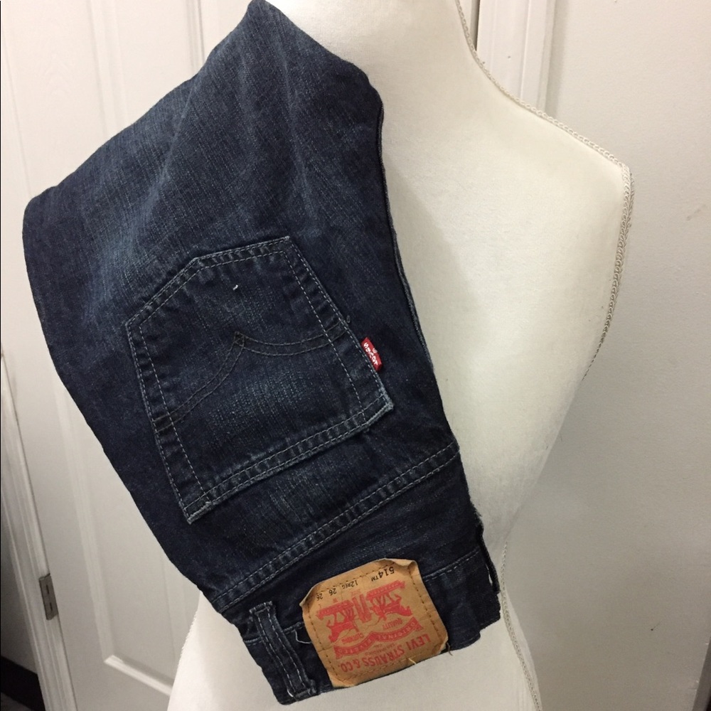 Levi Strauss 514 straight cut jeans.